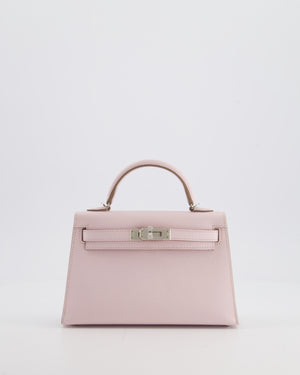 *SUPER RARE* Hermès Mini Kelly II 20 Bag In Mauve Pale Epsom Leather with Palladium Hardware