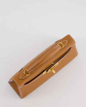 *HOT* Hermès Mini Kelly II 20 Bag in Gold Epsom Leather with Gold Hardware