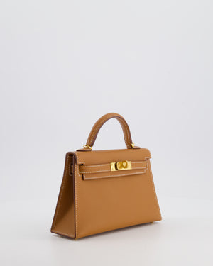 *HOT* Hermès Mini Kelly II 20 Bag in Gold Epsom Leather with Gold Hardware
