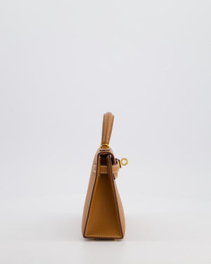 *HOT* Hermès Mini Kelly II 20 Bag in Gold Epsom Leather with Gold Hardware