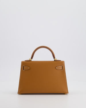*HOT* Hermès Mini Kelly II 20 Bag in Gold Epsom Leather with Gold Hardware