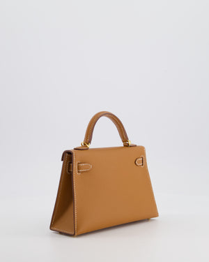 *HOT* Hermès Mini Kelly II 20 Bag in Gold Epsom Leather with Gold Hardware