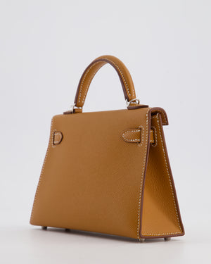 Hermès Mini Kelly II 20 Bag in Gold Epsom Leather with Palladium Hardware