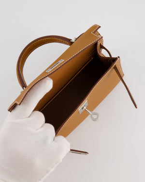 Hermès Mini Kelly II 20 Bag in Gold Epsom Leather with Palladium Hardware