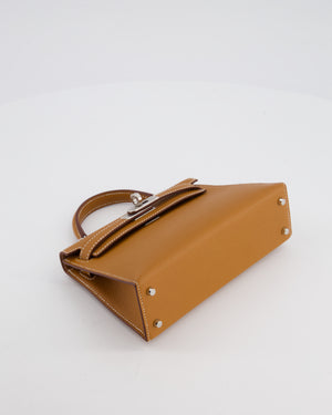 Hermès Mini Kelly II 20 Bag in Gold Epsom Leather with Palladium Hardware