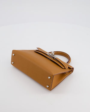 Hermès Mini Kelly II 20 Bag in Gold Epsom Leather with Palladium Hardware