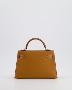 Hermès Mini Kelly II 20 Bag in Gold Epsom Leather with Palladium Hardware