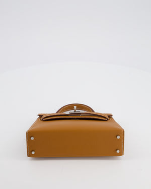 Hermès Mini Kelly II 20 Bag in Gold Epsom Leather with Palladium Hardware