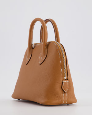 *RARE* Hermès Bolide 1923 Mini Bag in Gold Evercolour Leather with Palladium Hardware