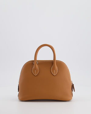 *RARE* Hermès Bolide 1923 Mini Bag in Gold Evercolour Leather with Palladium Hardware