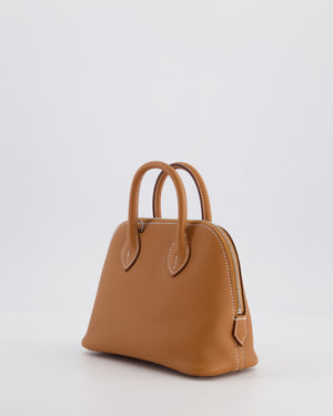 *RARE* Hermès Bolide 1923 Mini Bag in Gold Evercolour Leather with Palladium Hardware