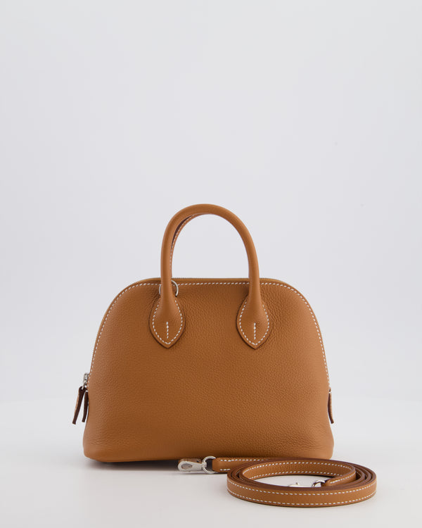 *RARE* Hermès Bolide 1923 Mini Bag in Gold Evercolour Leather with Palladium Hardware