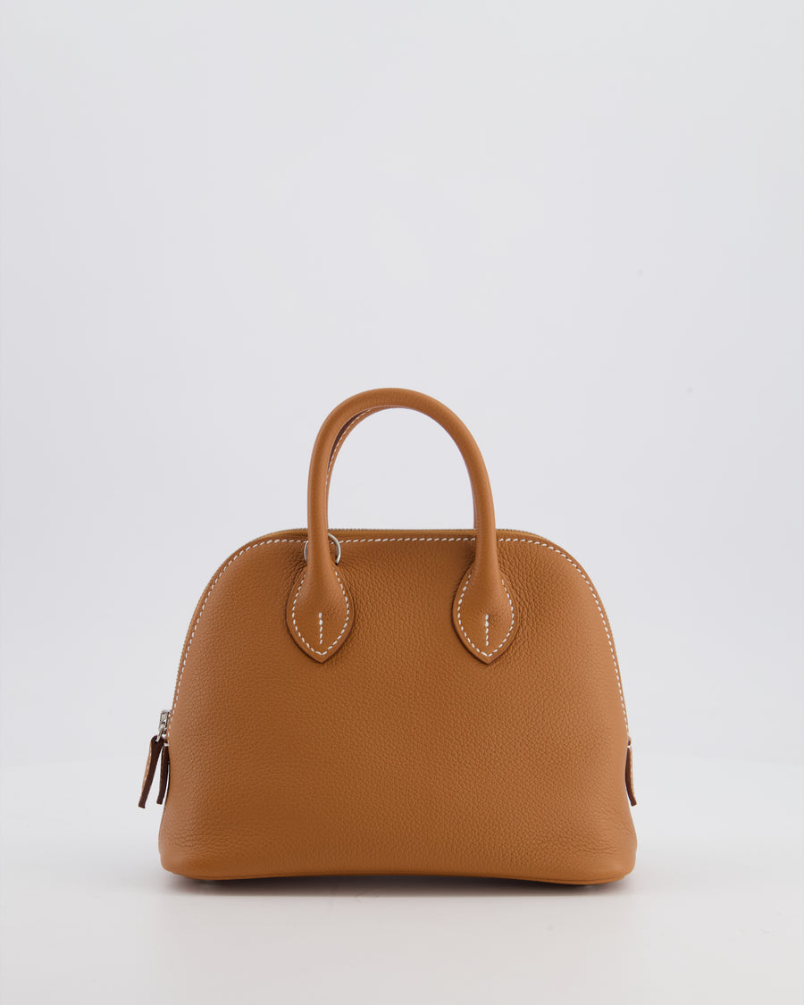 *RARE* Hermès Bolide 1923 Mini Bag in Gold Evercolour Leather with Palladium Hardware