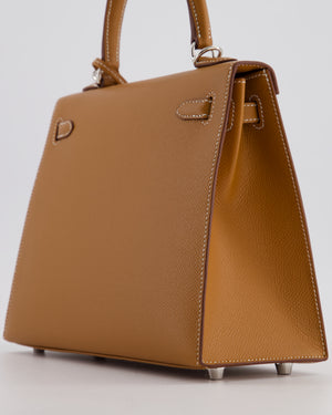 Hermès Kelly 25 Sellier Bag in Gold Epsom Leather with Palladium Hardware
