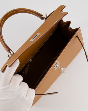 Hermès Kelly 25 Sellier Bag in Gold Epsom Leather with Palladium Hardware