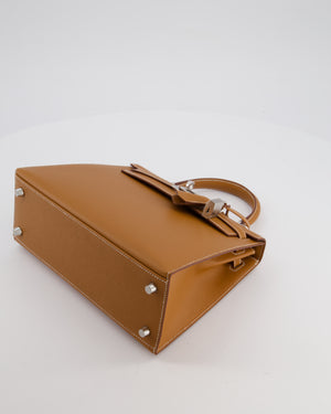 Hermès Kelly 25 Sellier Bag in Gold Epsom Leather with Palladium Hardware