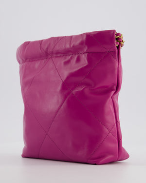 Chanel Magnolia Pink Mini 22 Bag in Calfskin Leather with Brushed Gold Hardware