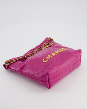 Chanel Magnolia Pink Mini 22 Bag in Calfskin Leather with Brushed Gold Hardware