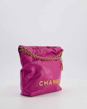 Chanel Magnolia Pink Mini 22 Bag in Calfskin Leather with Brushed Gold Hardware