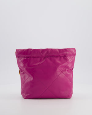 Chanel Magnolia Pink Mini 22 Bag in Calfskin Leather with Brushed Gold Hardware
