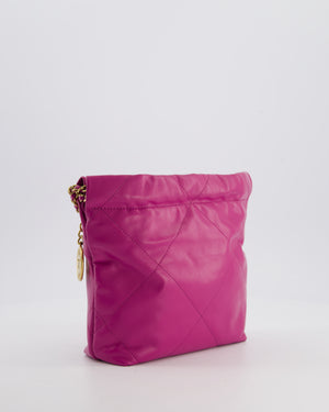 Chanel Magnolia Pink Mini 22 Bag in Calfskin Leather with Brushed Gold Hardware
