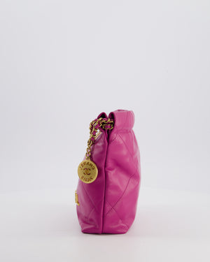 Chanel Magnolia Pink Mini 22 Bag in Calfskin Leather with Brushed Gold Hardware