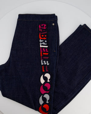 Chanel Dark Indigo "Gabrielle Coco" Straight Leg Jeans Size FR 40 (UK 12)