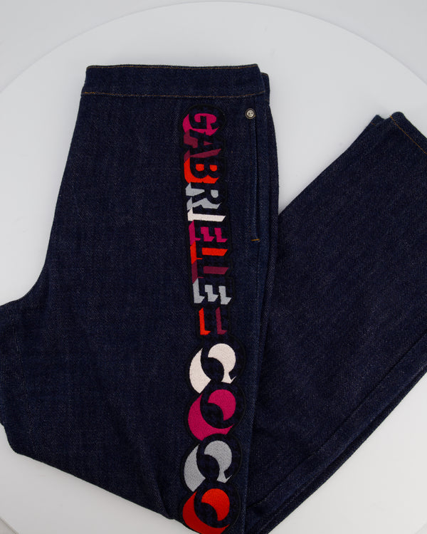 Chanel Dark Indigo "Gabrielle Coco" Straight Leg Jeans Size FR 40 (UK 12)