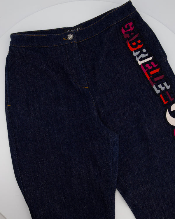 Chanel Dark Indigo "Gabrielle Coco" Straight Leg Jeans Size FR 40 (UK 12)