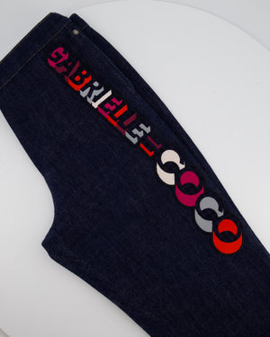 Chanel Dark Indigo "Gabrielle Coco" Straight Leg Jeans Size FR 40 (UK 12)