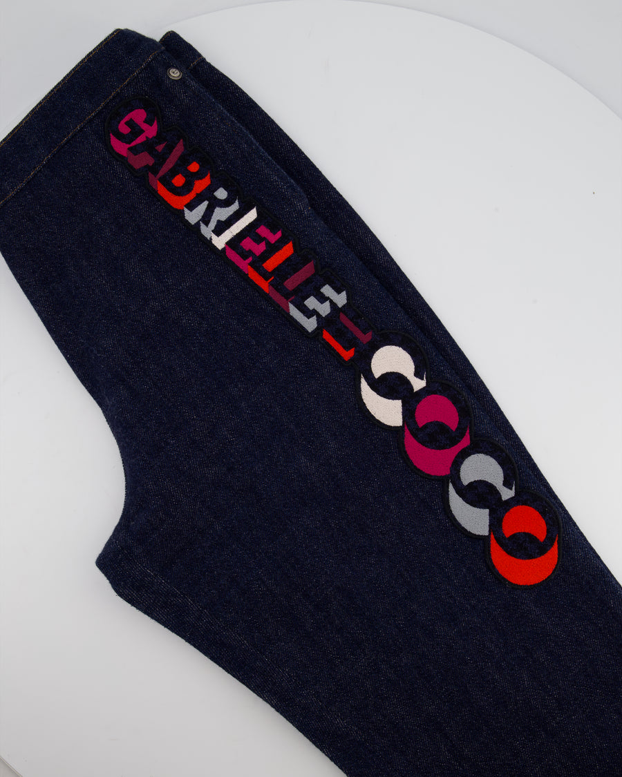Chanel Dark Indigo "Gabrielle Coco" Straight Leg Jeans Size FR 40 (UK 12)