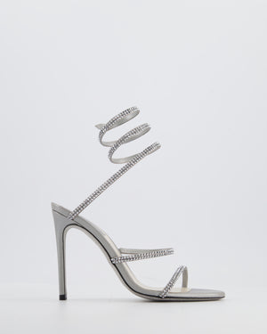 Rene Caovilla Cleo Silver High Sandal Size EU 37