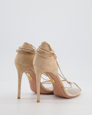 Gianvito Rossi Beige Perspex Toe Suede Heels Size EU 36.5