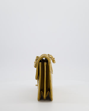 *RARE* Chanel 2006-2008 Gold Metallic Madison Flap Bag with Champagne Gold Hardware
