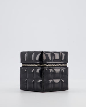 *RARE* Chanel 2002/2003 Black Patent Rubik Cube in Patent Calfskin Leather with Silver Hardware