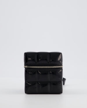 *RARE* Chanel 2002/2003 Black Patent Rubik Cube in Patent Calfskin Leather with Silver Hardware