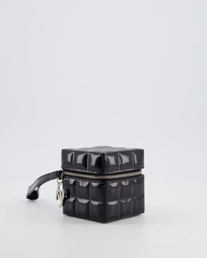 *RARE* Chanel 2002/2003 Black Patent Rubik Cube in Patent Calfskin Leather with Silver Hardware