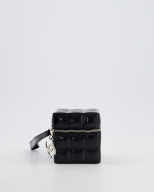 *RARE* Chanel 2002/2003 Black Patent Rubik Cube in Patent Calfskin Leather with Silver Hardware