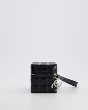 *RARE* Chanel 2002/2003 Black Patent Rubik Cube in Patent Calfskin Leather with Silver Hardware