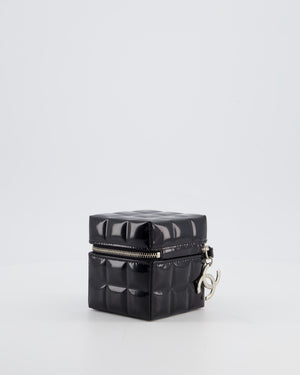 *RARE* Chanel 2002/2003 Black Patent Rubik Cube in Patent Calfskin Leather with Silver Hardware