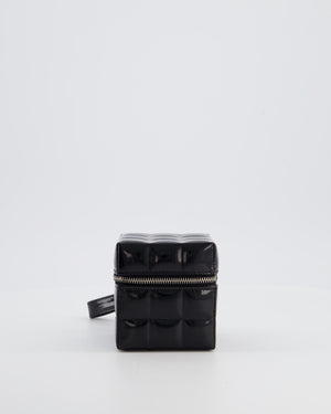 *RARE* Chanel 2002/2003 Black Patent Rubik Cube in Patent Calfskin Leather with Silver Hardware