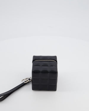 *RARE* Chanel 2002/2003 Black Patent Rubik Cube in Patent Calfskin Leather with Silver Hardware