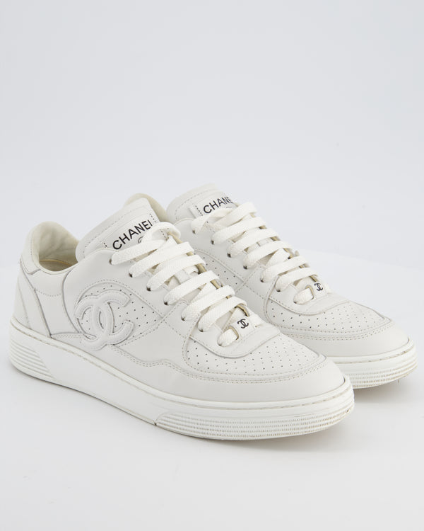 Chanel 23S White Trainers with CC Logo Detail Size EU 39