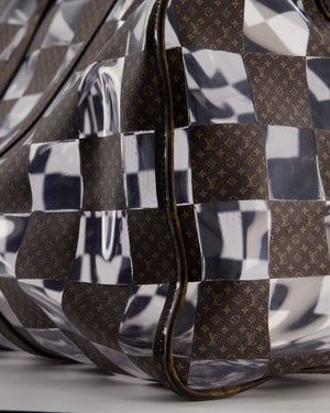 Louis Vuitton Brown Bandouliere Chessboard Keepall 50 in PVC & Monogram Coated Canvas with Matte Brown Hardware