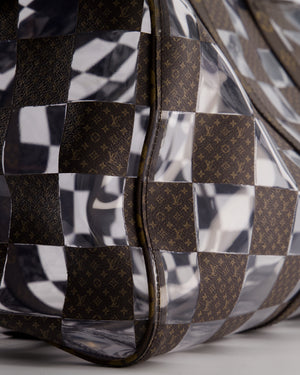 Louis Vuitton Brown Bandouliere Chessboard Keepall 50 in PVC & Monogram Coated Canvas with Matte Brown Hardware