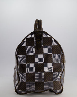 Louis Vuitton Brown Bandouliere Chessboard Keepall 50 in PVC & Monogram Coated Canvas with Matte Brown Hardware