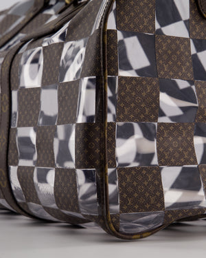 Louis Vuitton Brown Bandouliere Chessboard Keepall 50 in PVC & Monogram Coated Canvas with Matte Brown Hardware
