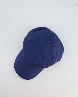 Christian Dior Blue Oblique Cap with Logo Size L