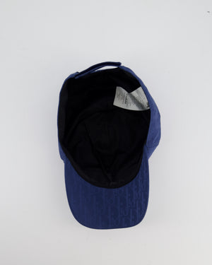 Christian Dior Blue Oblique Cap with Logo Size L