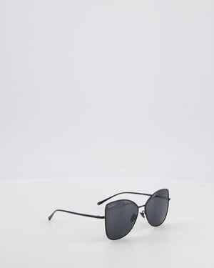 Chanel Black Metal Frame Sunglasses with Logo Detail